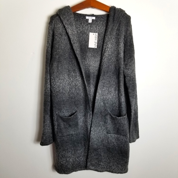Nine West | Sweaters | Nine West Hooded Long Open Front Cardigan Sweater  Nwt | Poshmark